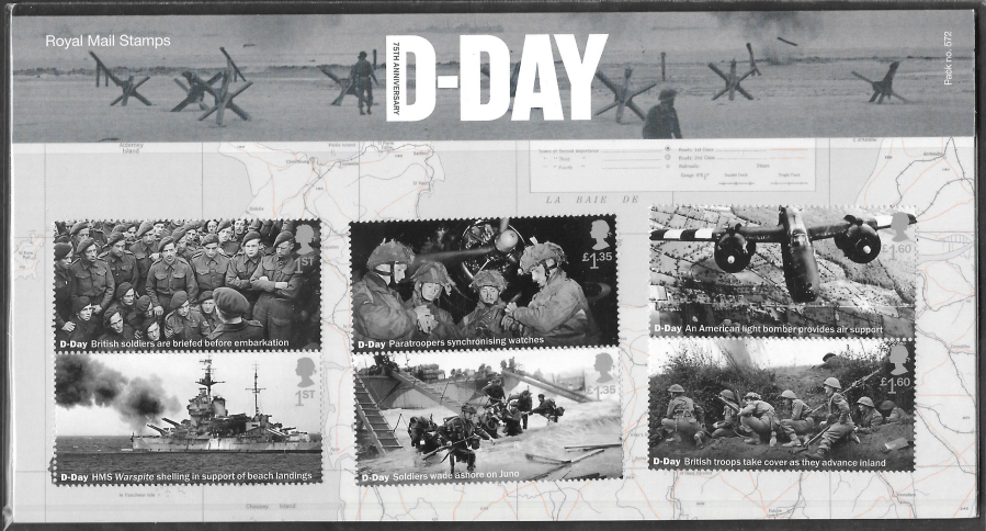 (image for) 2019 D-Day 75th Anniversary Royal Mail Presentation Pack 572